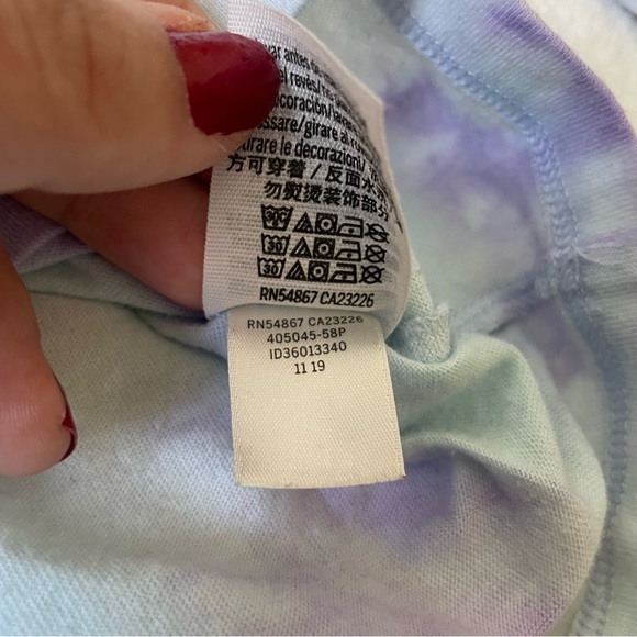 PINK Victoria’s Secret Pastel Tie-Dye Cropped Long Sleeve size Small - Picture 7 of 10